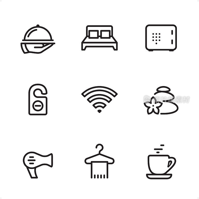 Hotel - Single Line icons